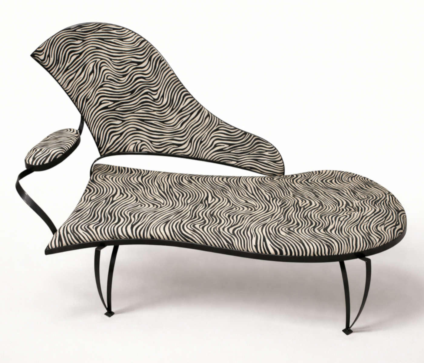 Iron Sofa Zebra artistic design eco-fur upholstery