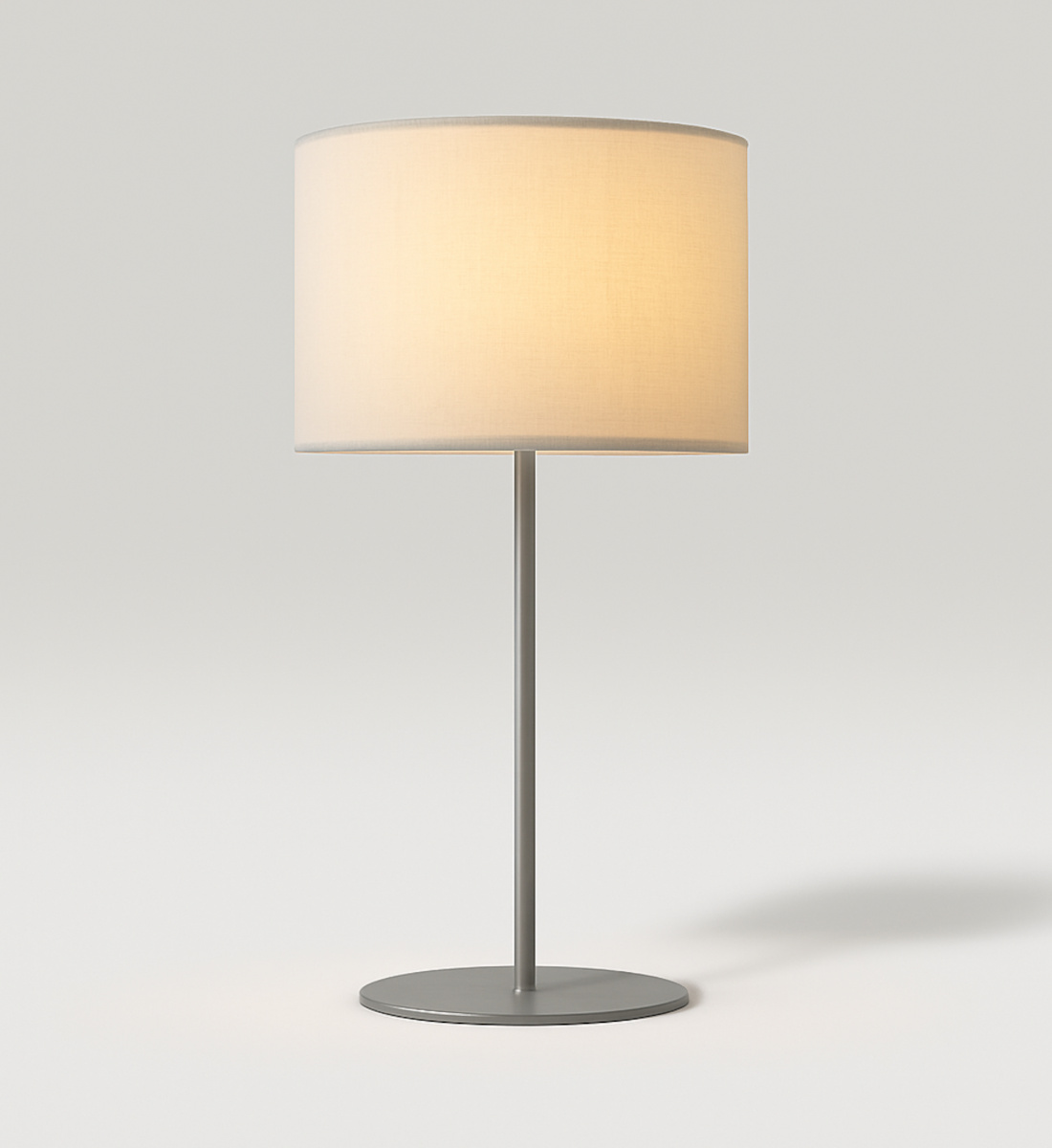 Modern design home decor table lamp soft lines iron base cylindrical lampshade