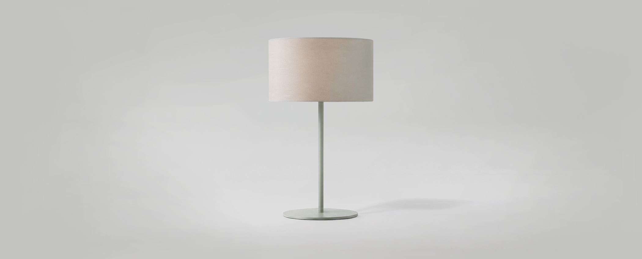 Modern design home decor table lamp soft lines with iron base cylindrical lampshade